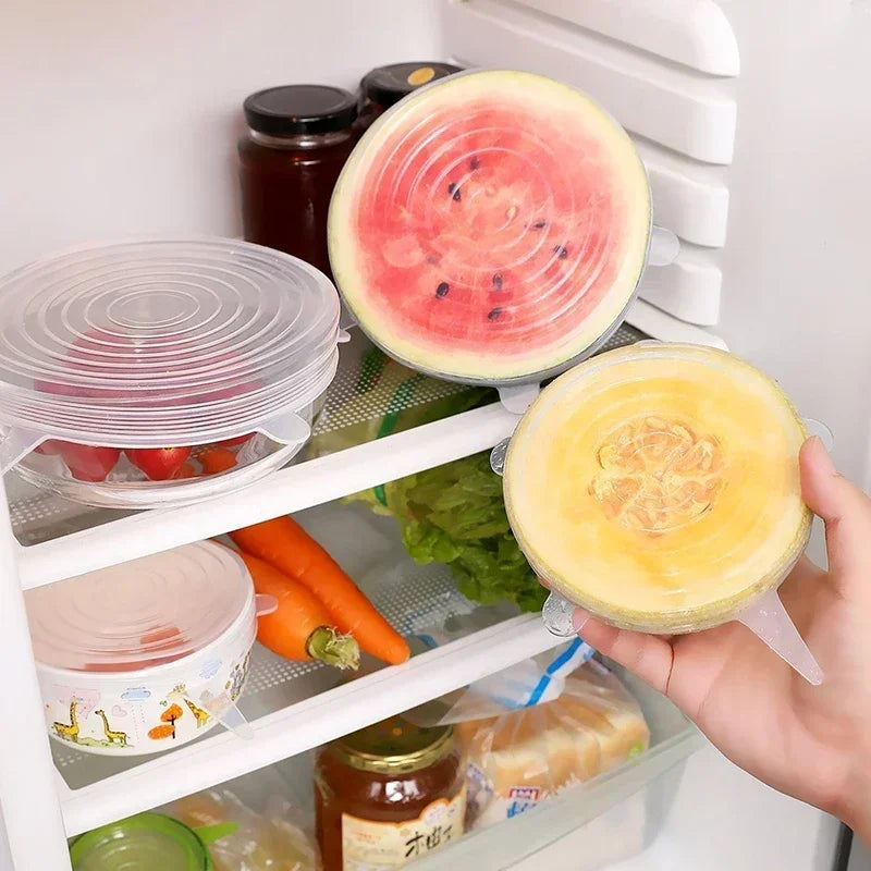 Tapas de Silicón Reutilizables para Alimentos (6 Piezas)