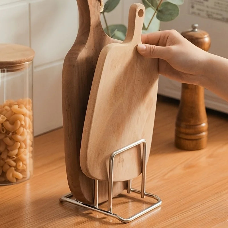 Organizador de Acero Inoxidable para Tapas y Tablas de Cortar
