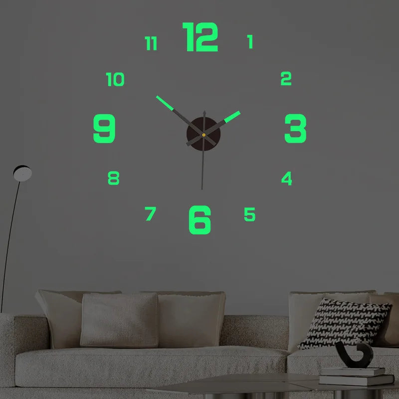 Reloj de Pared 3D Moderno y Silencioso – Decoración para Sala y Dormitorio