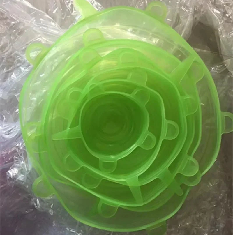 Tapas de Silicón Reutilizables para Alimentos (6 Piezas)