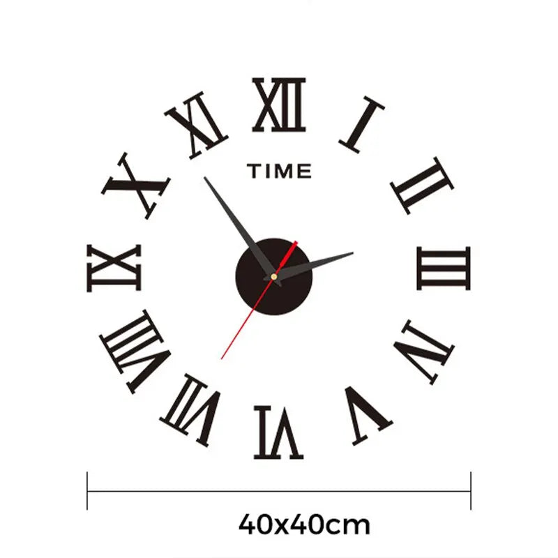 🕒 Reloj de Pared 3D Acrílico con Números Romanos – Diseño Moderno Decorativo DIY