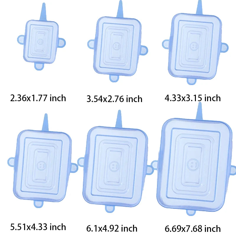 Tapas de Silicón Reutilizables para Alimentos (6 Piezas)