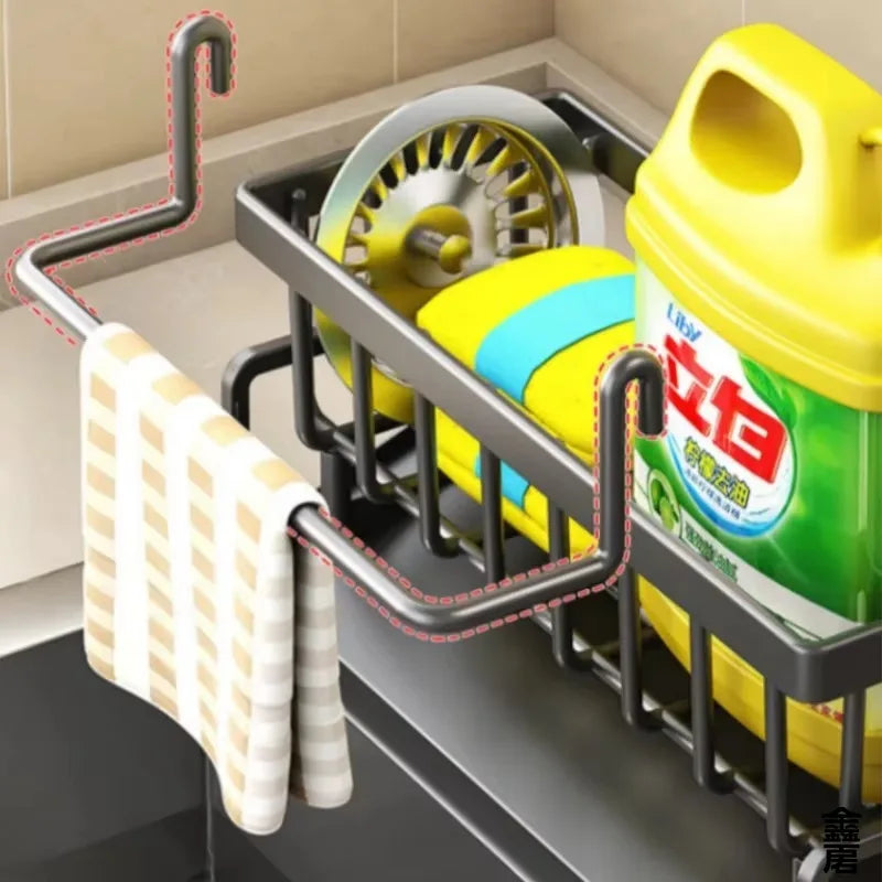 Organizador para Fregadero de Cocina con Soporte para Esponja y Escurridor
