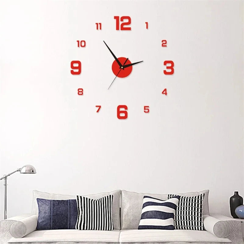 Reloj de Pared 3D Moderno y Silencioso – Decoración para Sala y Dormitorio