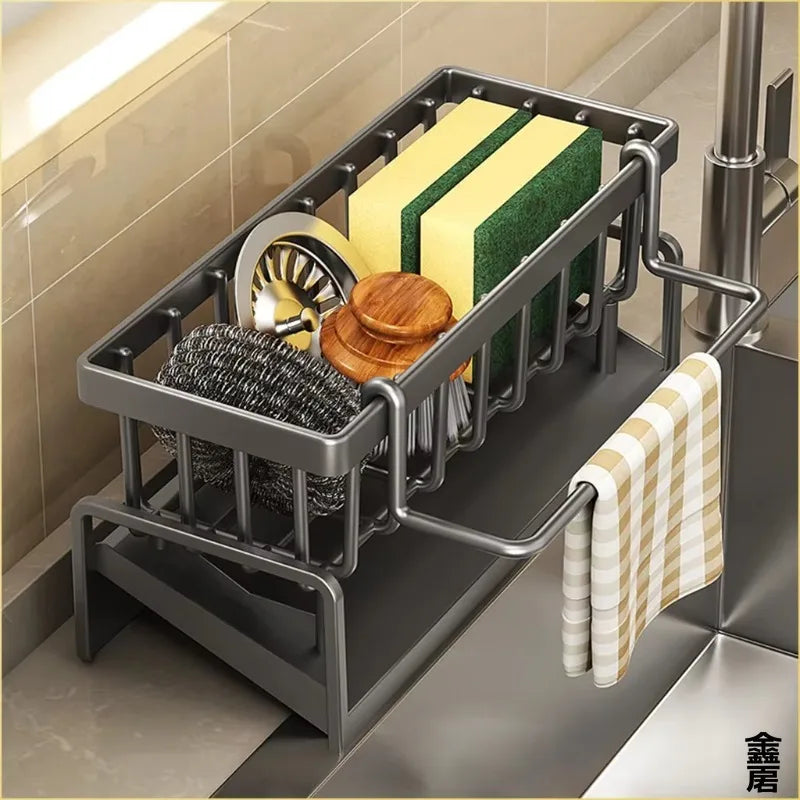 Organizador para Fregadero de Cocina con Soporte para Esponja y Escurridor