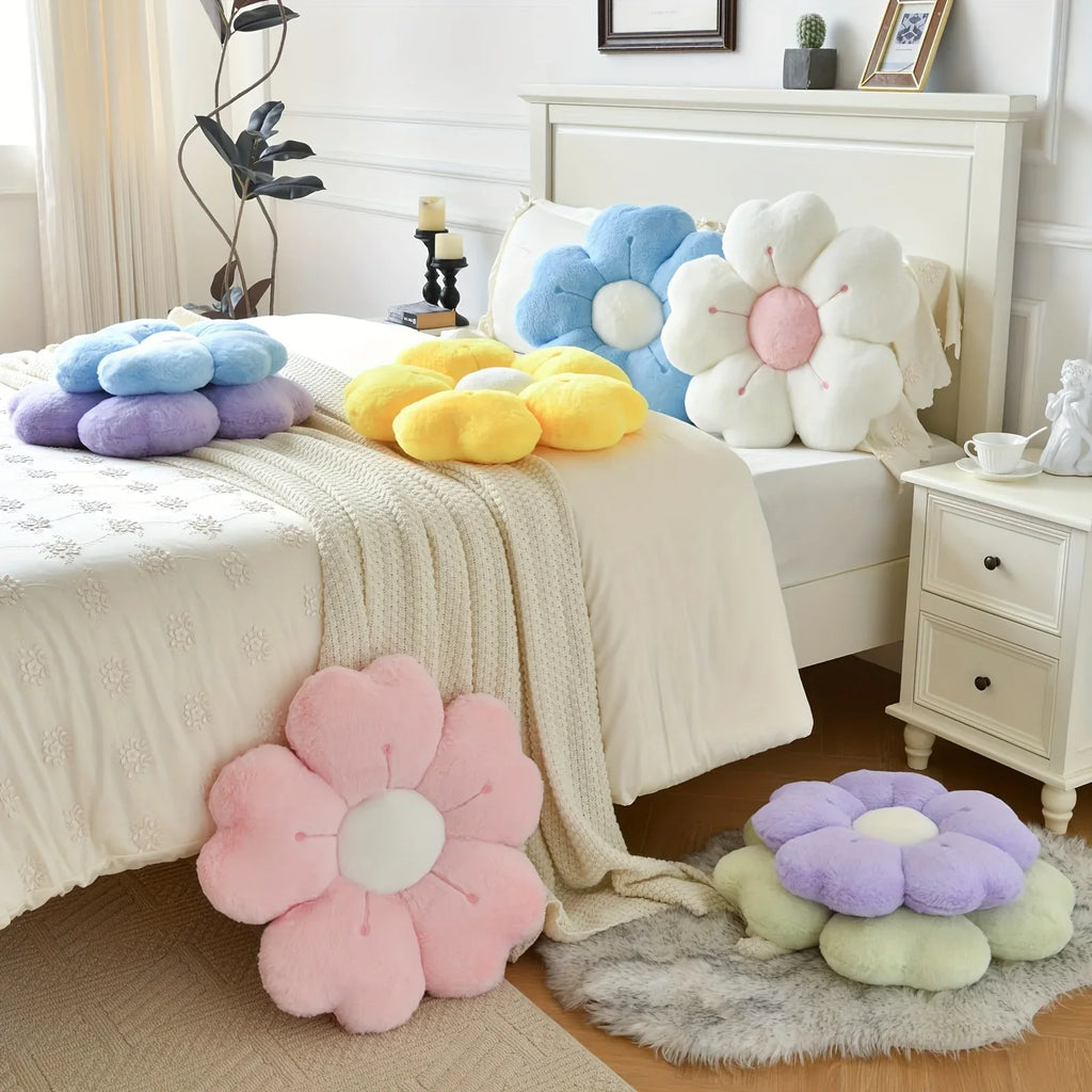 Cojín de Peluche en Forma de Flor – Suave y Decorativo para Cama y Sofá