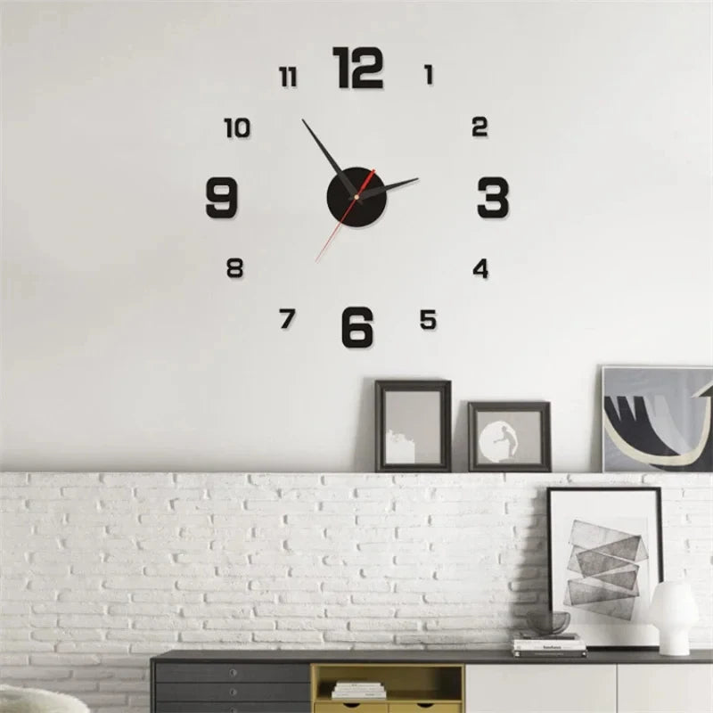 Reloj de Pared 3D Moderno y Silencioso – Decoración para Sala y Dormitorio