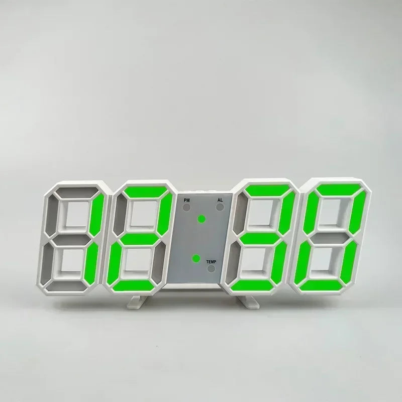 Reloj Digital LED 3D con Alarma, Fecha y Temperatura – Para Mesa o Pared
