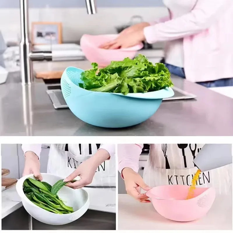 Tazón Colador para Arroz, Frutas y Verduras