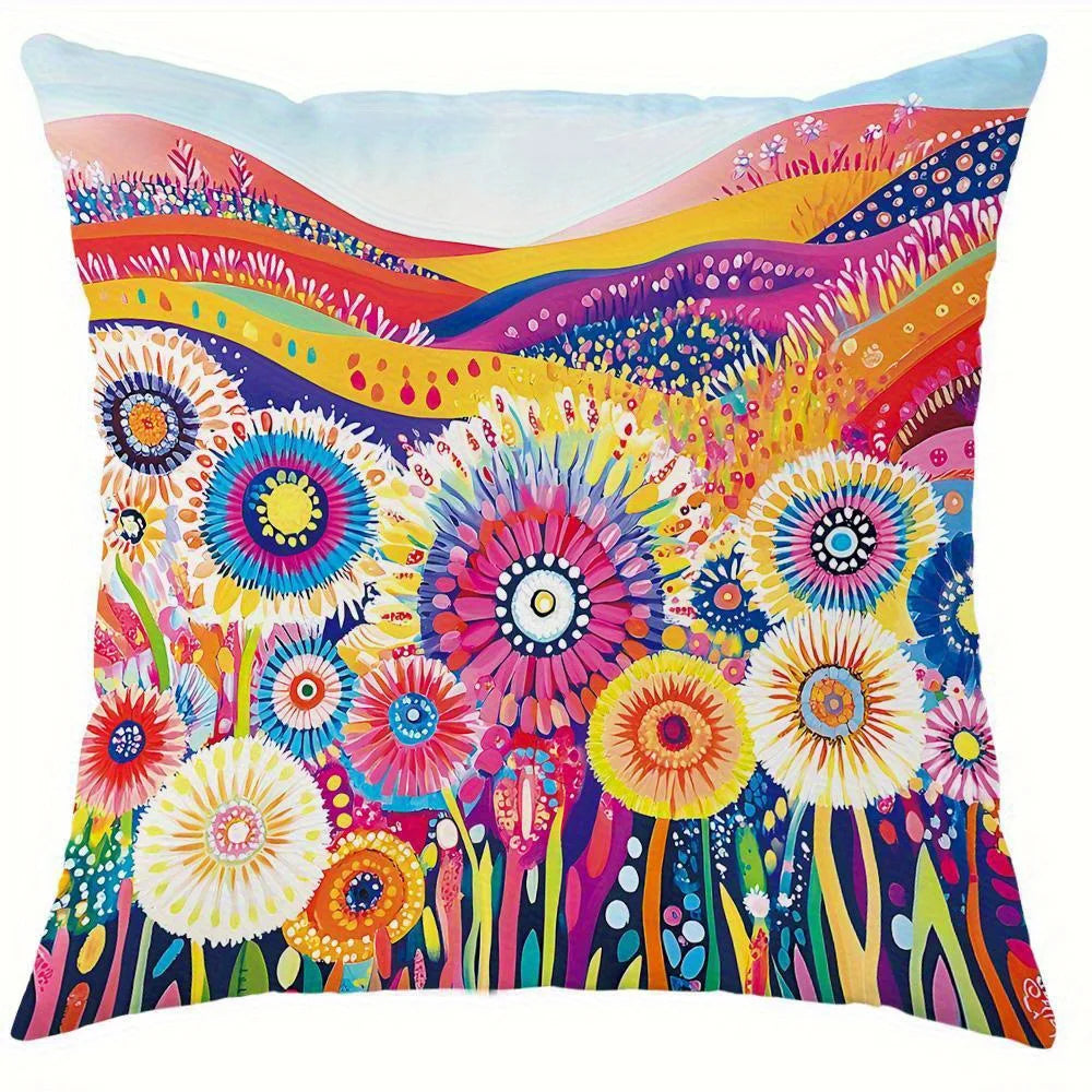 Fundas Decorativas para Cojines con Diseño Floral Colorido