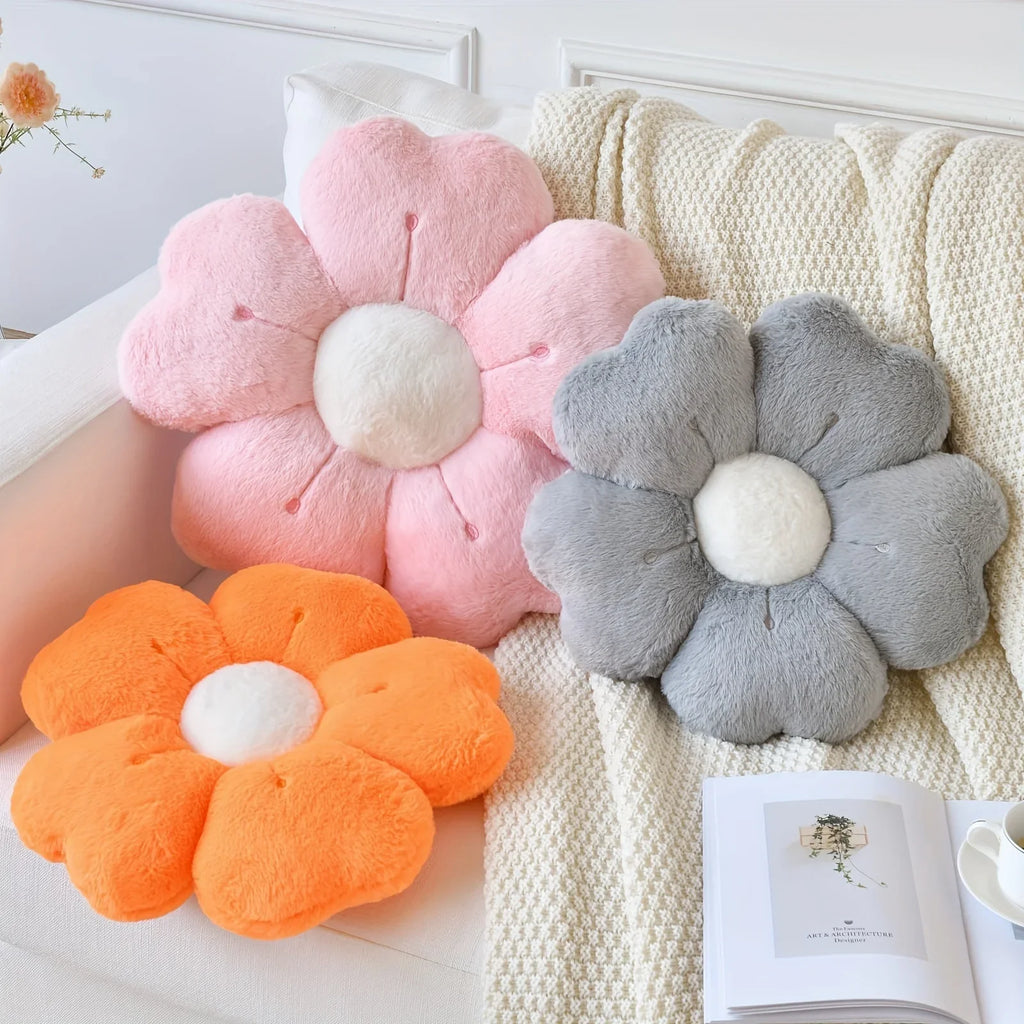 Cojín de Peluche en Forma de Flor – Suave y Decorativo para Cama y Sofá