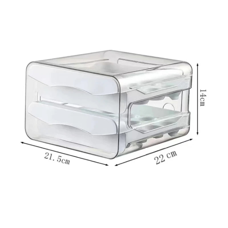 Organizador de Huevos de 2 Niveles con Cajones