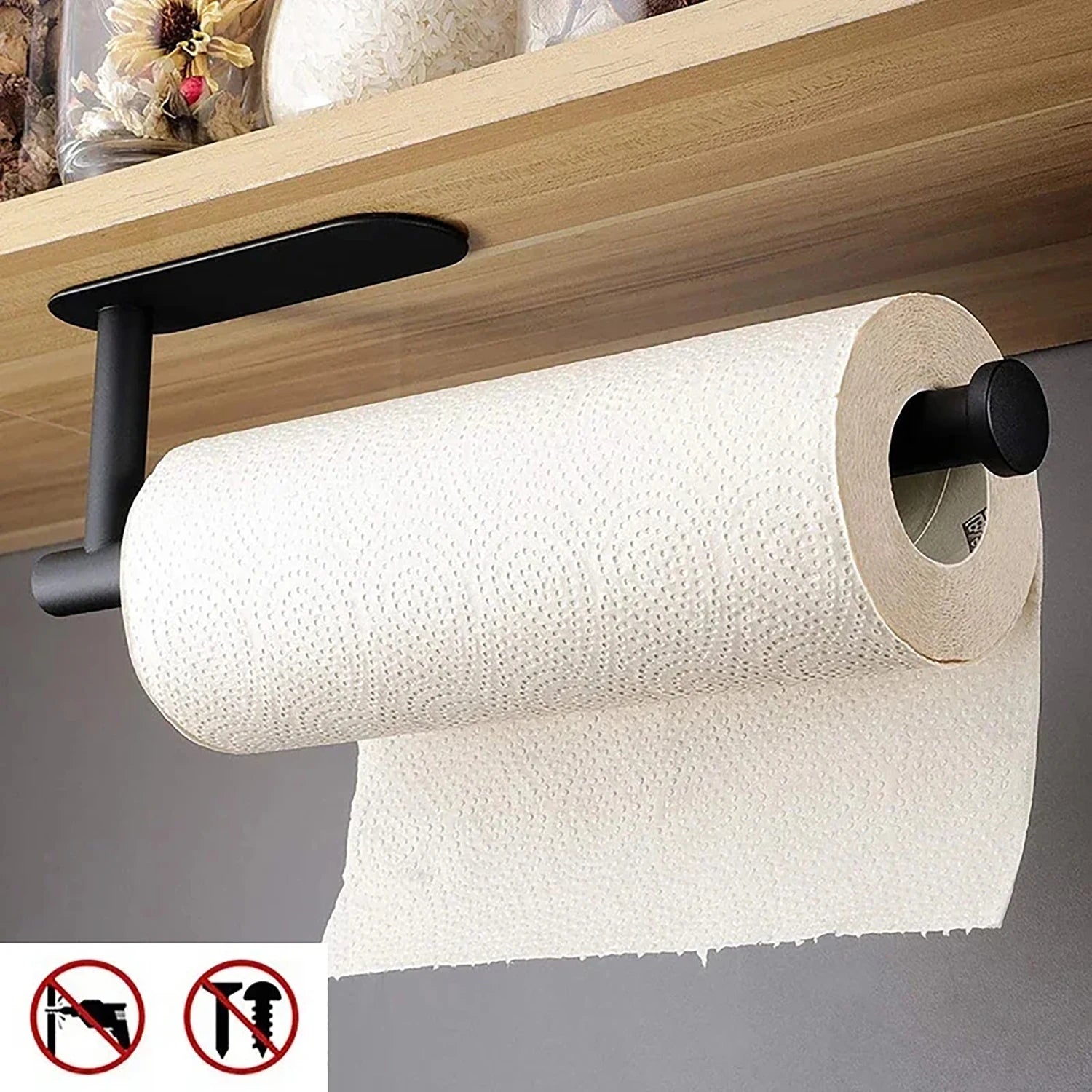 Portarrollos Adhesivo para Toallas de Papel
