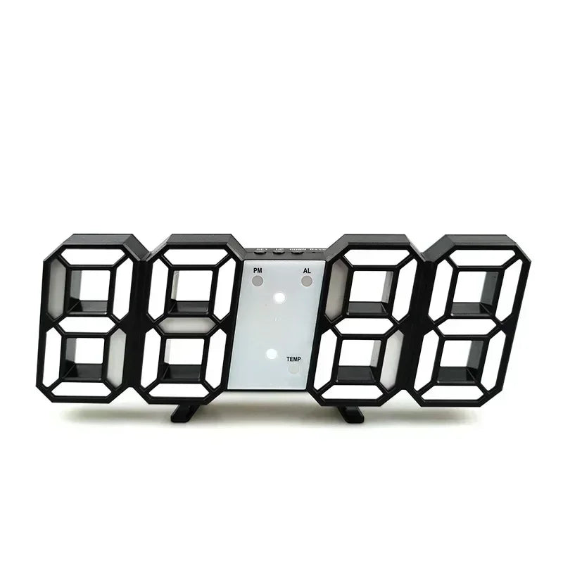 Reloj Digital LED 3D con Alarma, Fecha y Temperatura – Para Mesa o Pared
