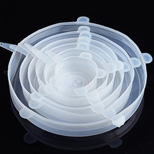 Tapas de Silicón Reutilizables para Alimentos (6 Piezas)