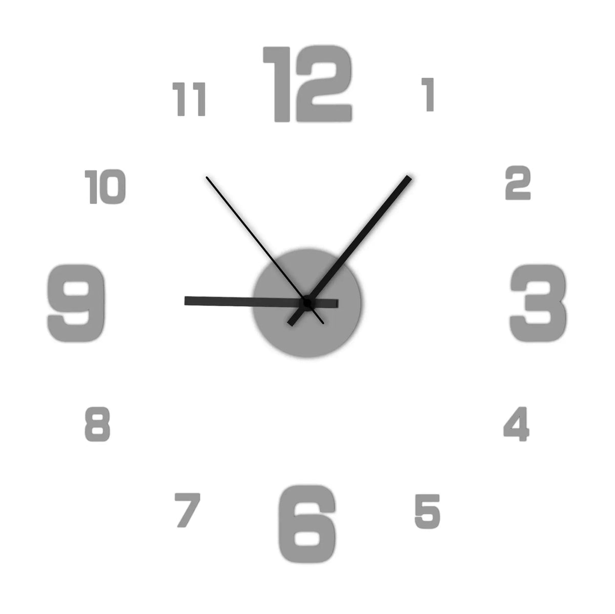 Reloj de Pared Moderno sin Marco – Diseño Silencioso para Sala y Oficina