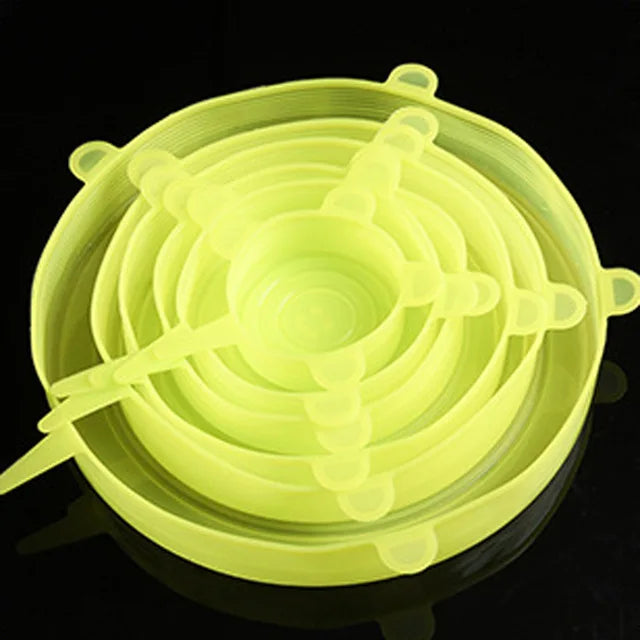 Tapas de Silicón Reutilizables para Alimentos (6 Piezas)