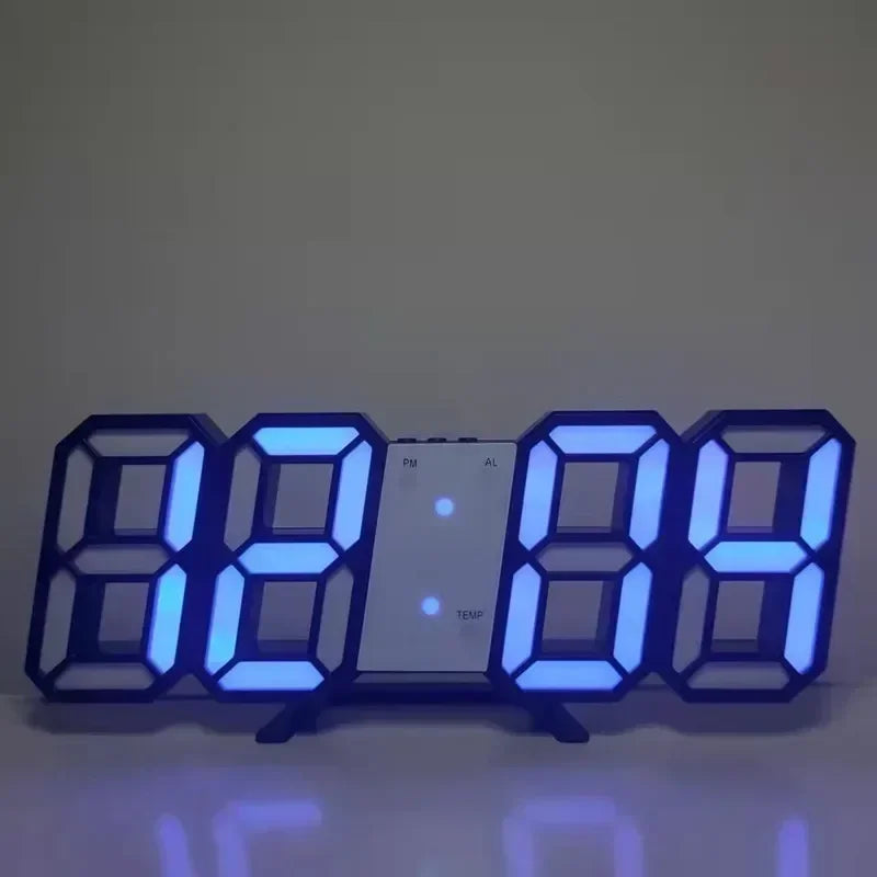 Reloj Digital LED 3D con Alarma, Fecha y Temperatura – Para Mesa o Pared