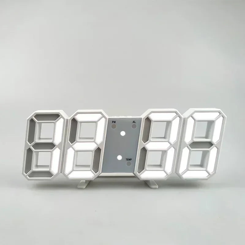 Reloj Digital LED 3D con Alarma, Fecha y Temperatura – Para Mesa o Pared