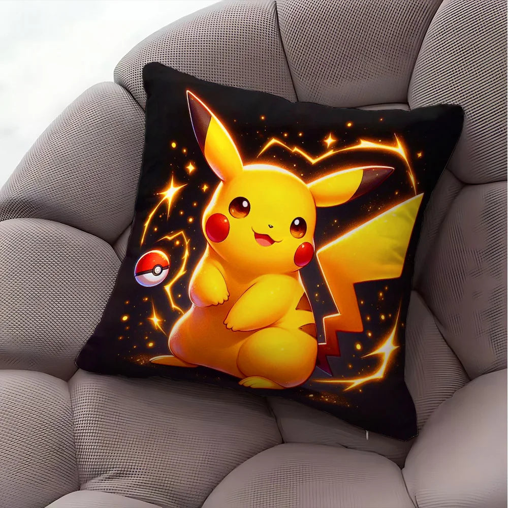 Funda Decorativa de Pikachu para Cojín – Diseño Kawaii