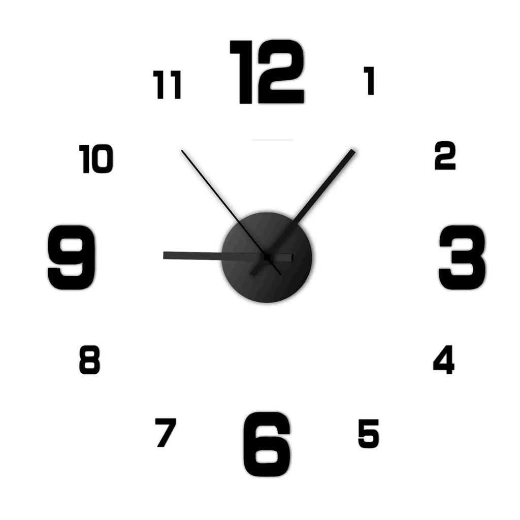 Reloj de Pared Moderno sin Marco – Diseño Silencioso para Sala y Oficina