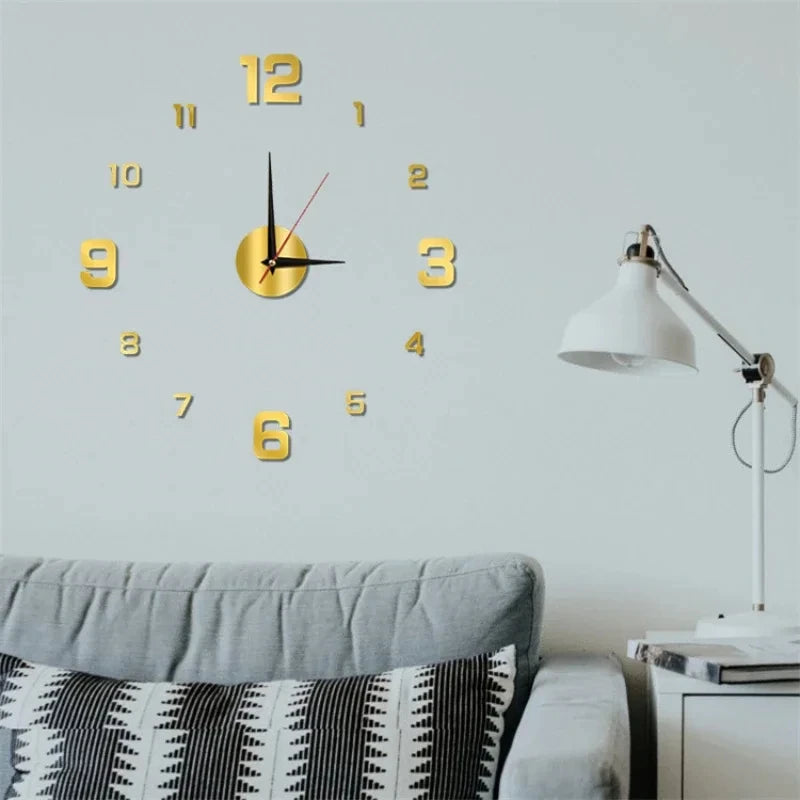 Reloj de Pared 3D Moderno y Silencioso – Decoración para Sala y Dormitorio