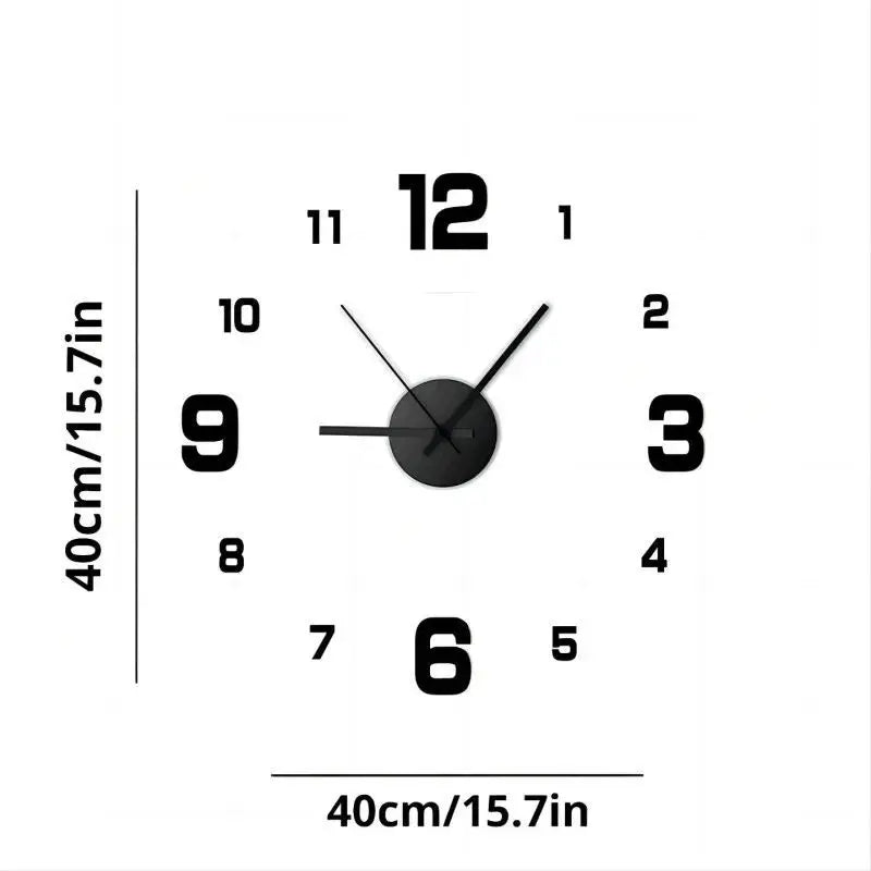 Reloj de Pared Moderno sin Marco – Diseño Silencioso para Sala y Oficina